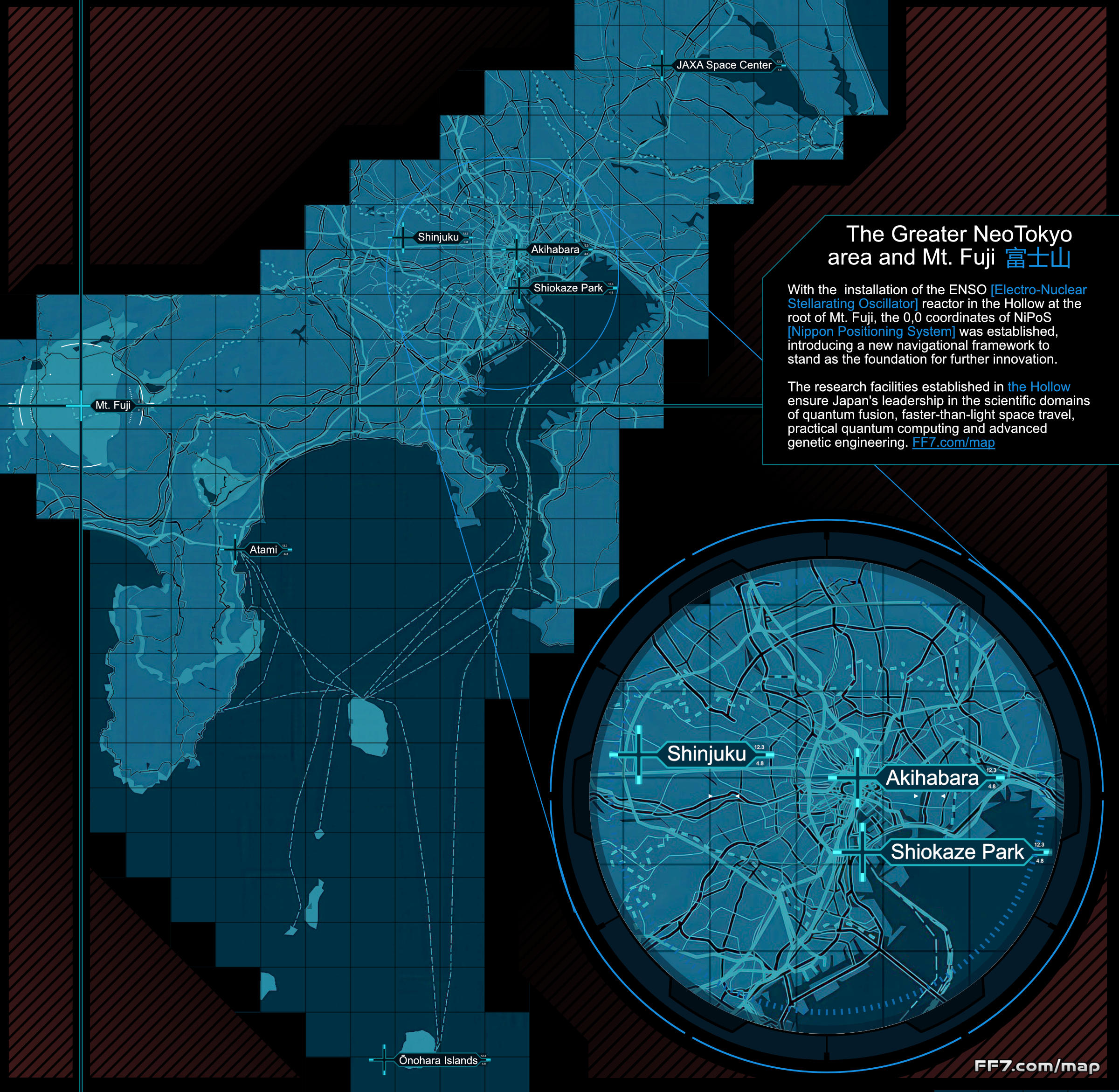 Greater NeoTokyo area map